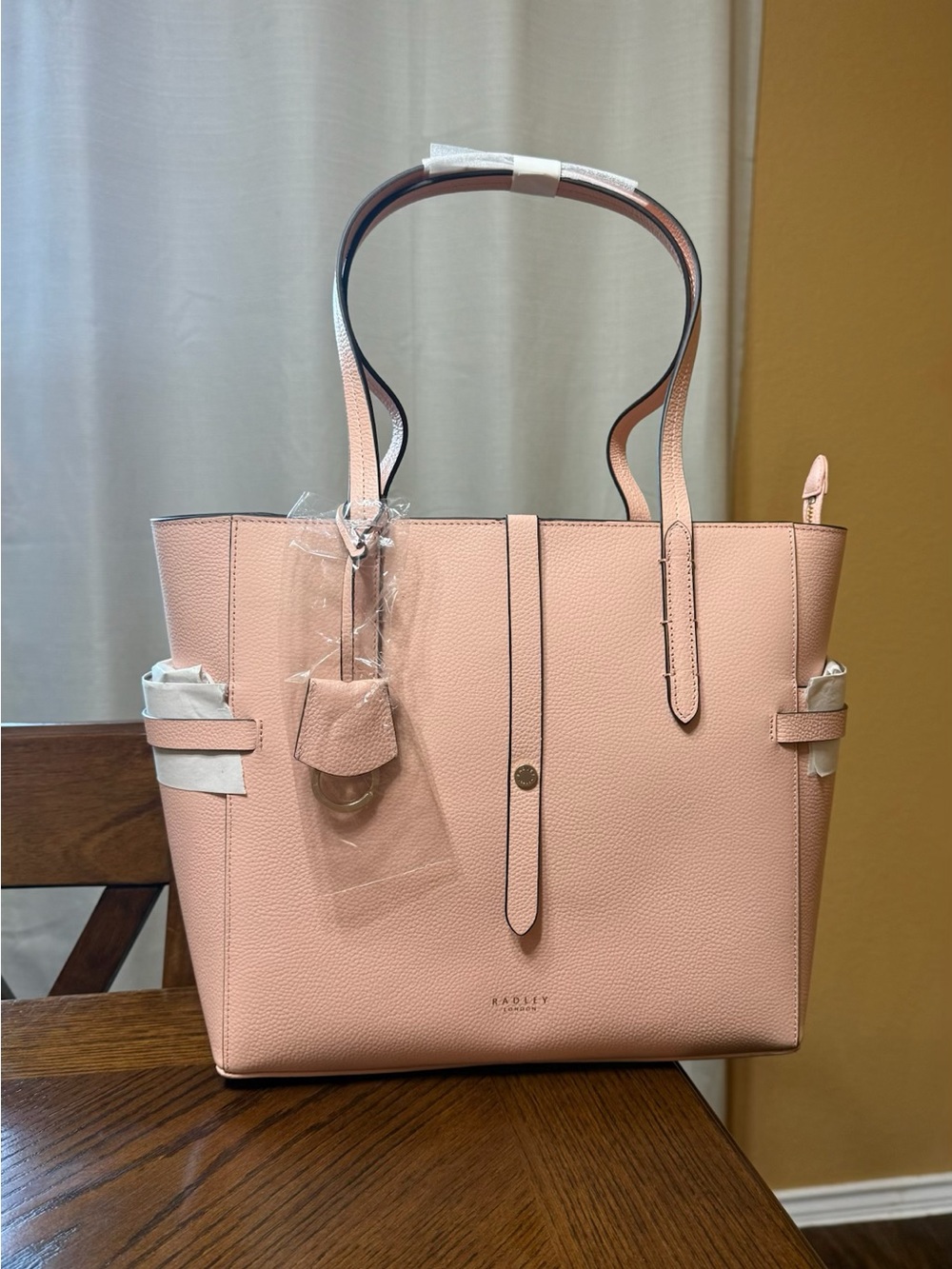 RADLEY LONDON Blush Pink Pebbled Leather Shoulder Tote
